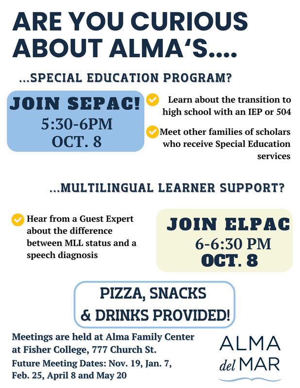 SEPAC/ELPAC Meetings on Oct. 8