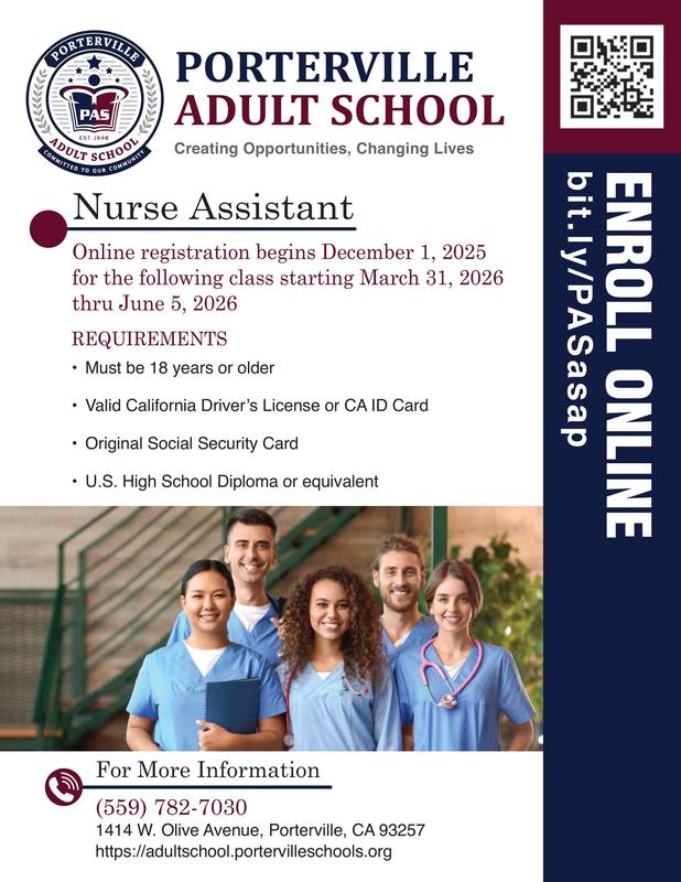 Nurse Assistant for March 2026 Class