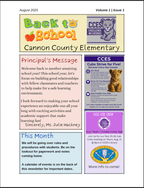 August Newsletter