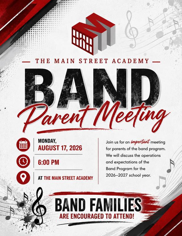 TMSA Band Program Hosts Parent Meeting for 2026–2027 School Year Featured Photo