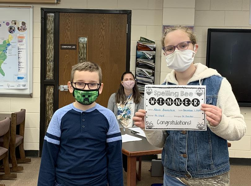 Spelling bee champion and runner up