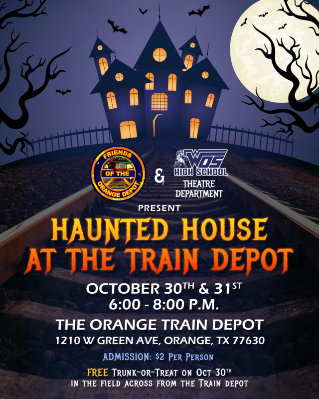 Haunted House at the Train Depot Event Flyer