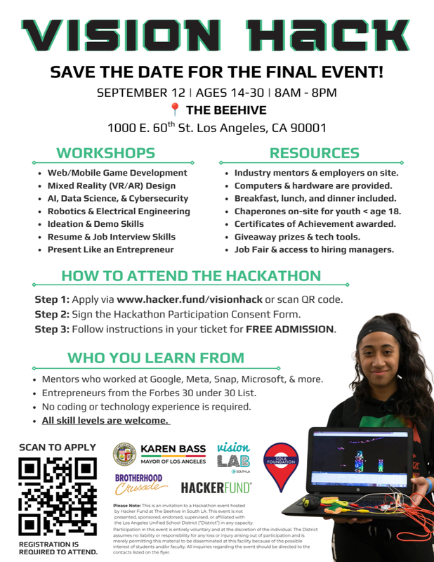 Vision Hack flyer 2026