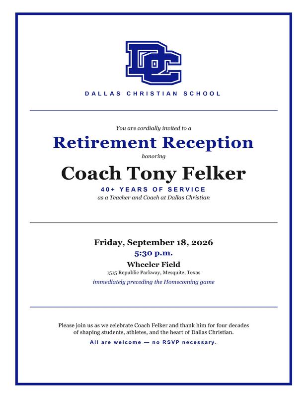 Coach Tony Felker | 1982–2026 Retirement Reception