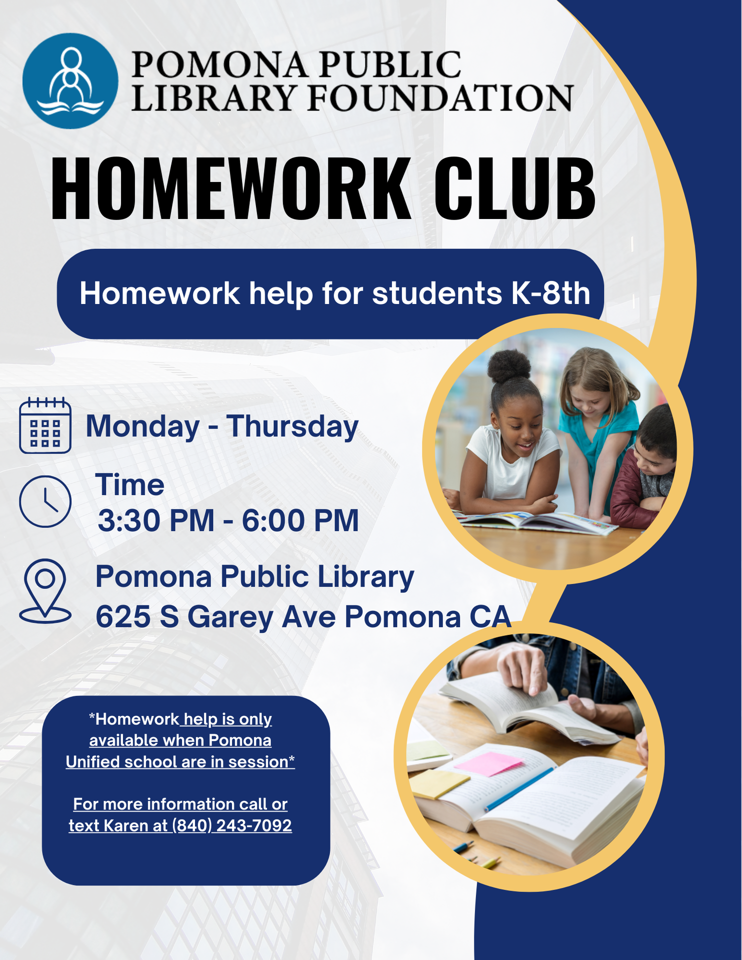 Pomona Library Homework Club