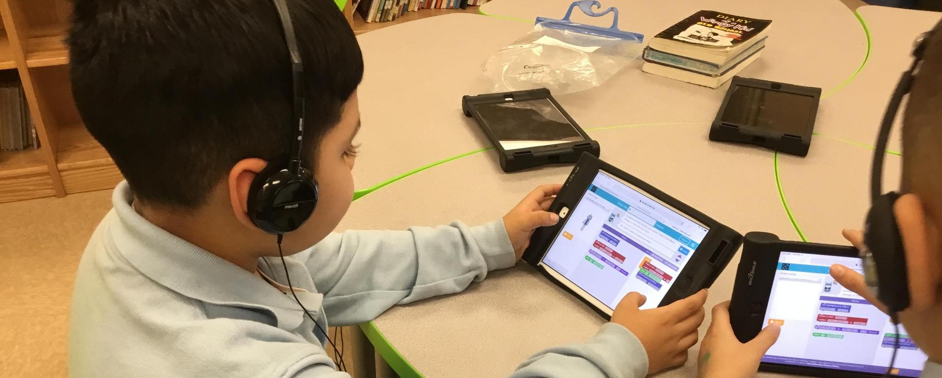 Students coding