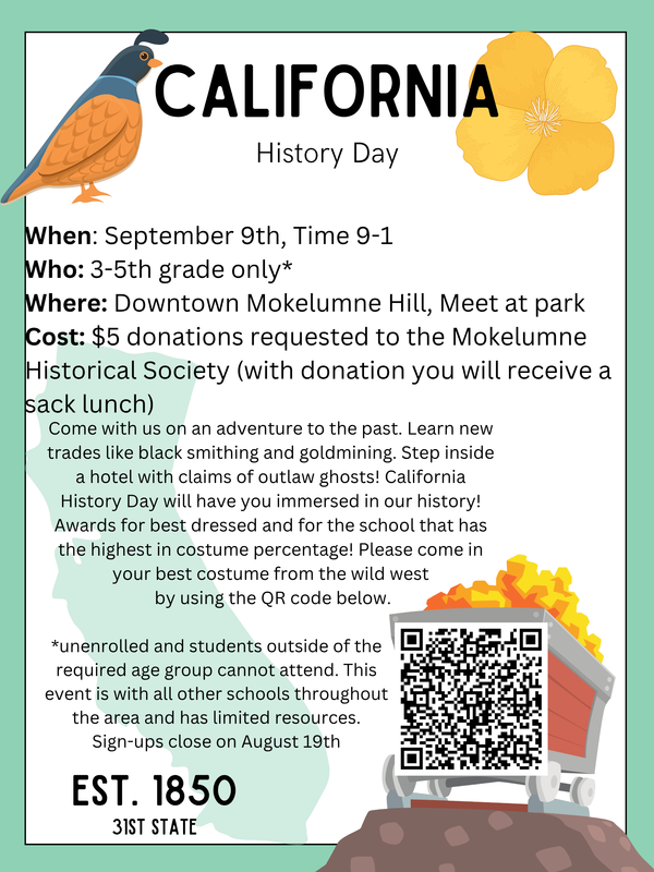California HIstory Day flyer