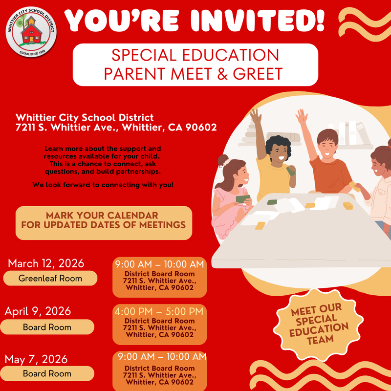 Meeting Schedule SPED English