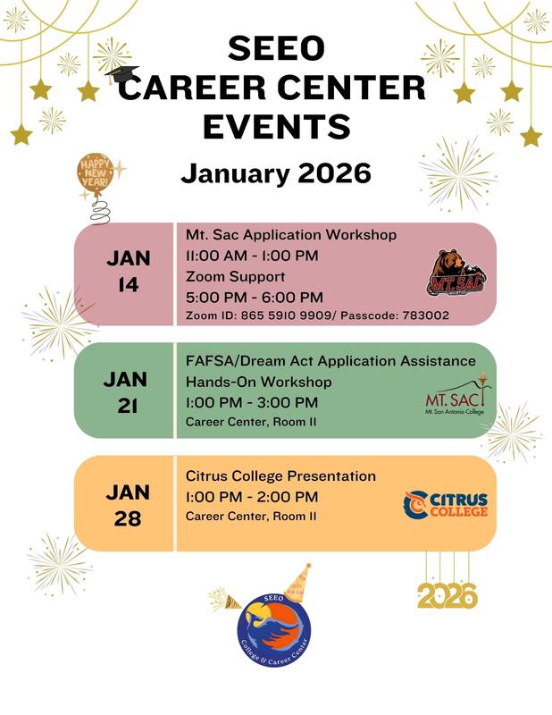 January Career Center Events