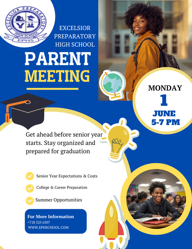 Risiing Seniors parent meeting flyer