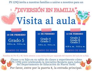 Family Fun Classroom Visit spanish