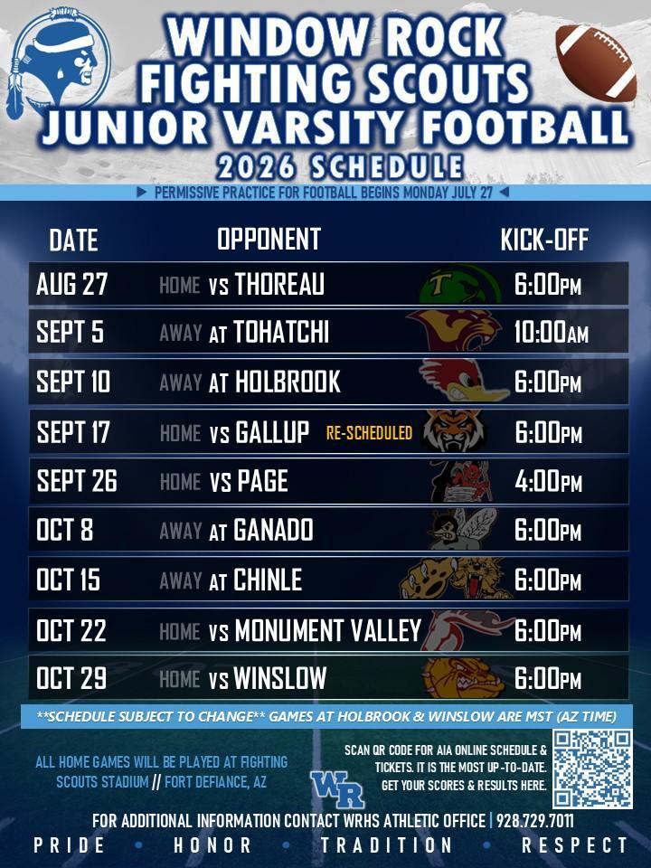 JV Football Schedule