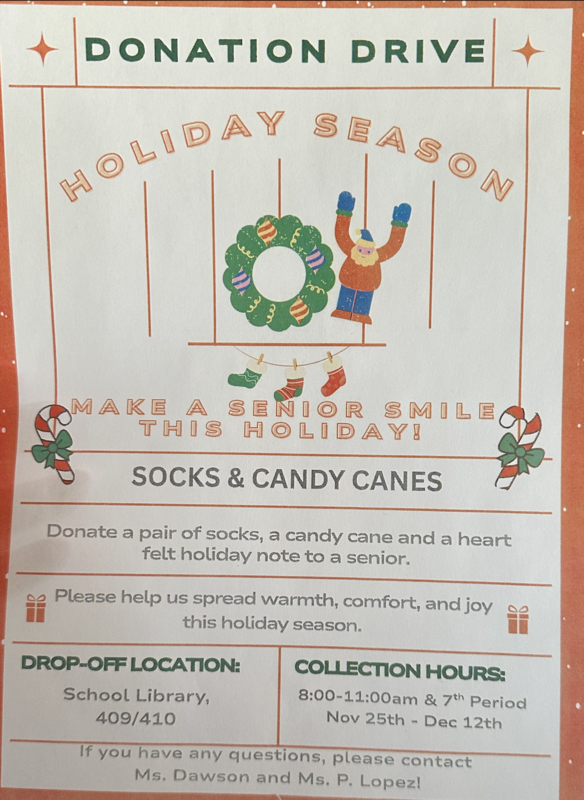Flyer for Socks for Seniors Drive