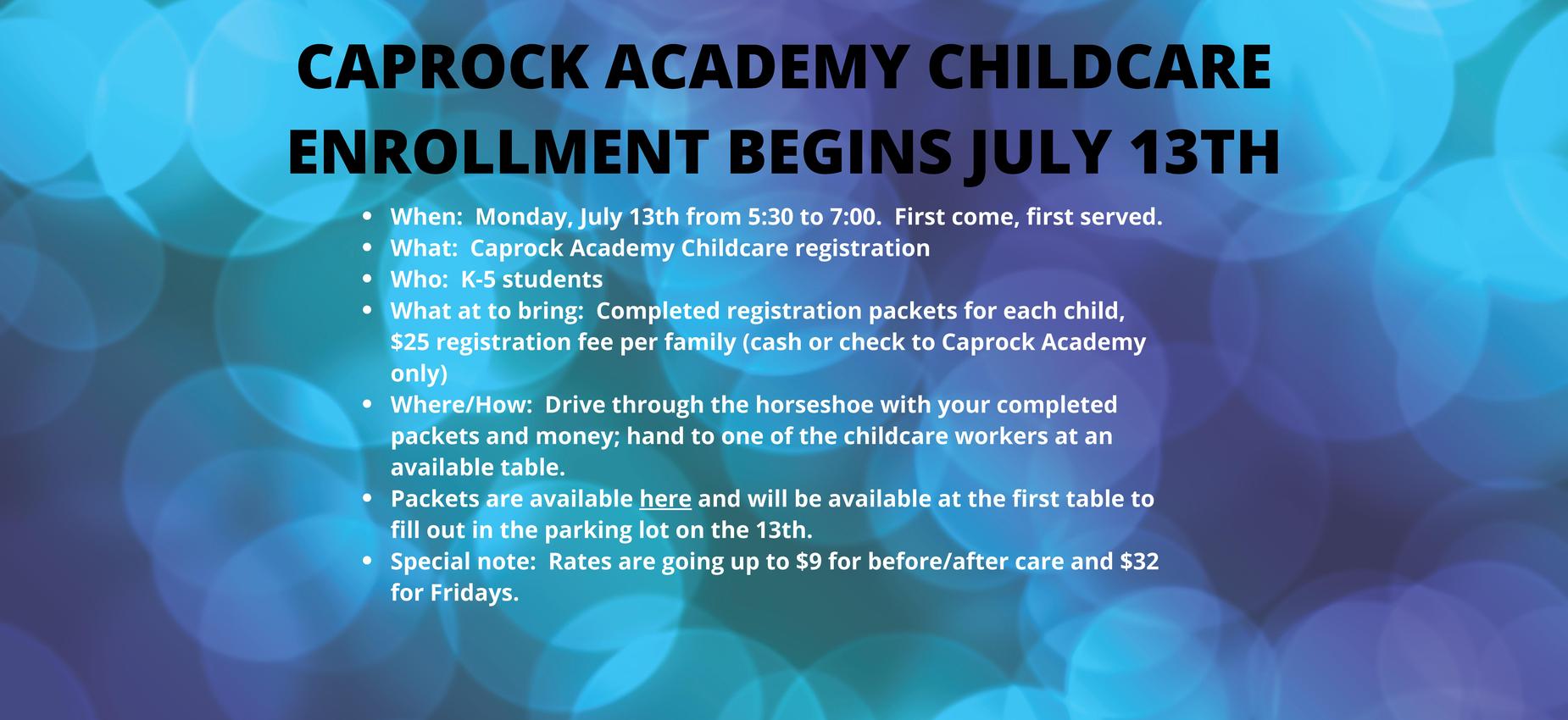 childcare registration event
