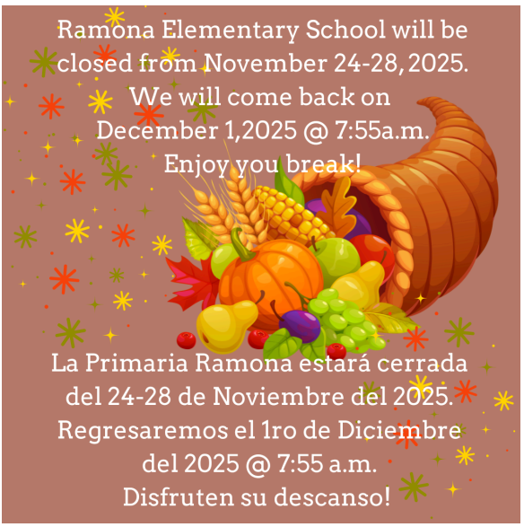 Thanksgiving Break Bilingual