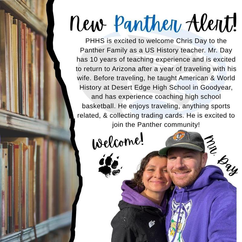 graphic with info about new staff member
