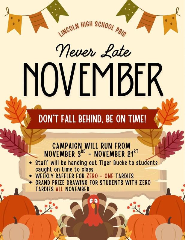 Never Late November - Win Prizes by Being On Time!