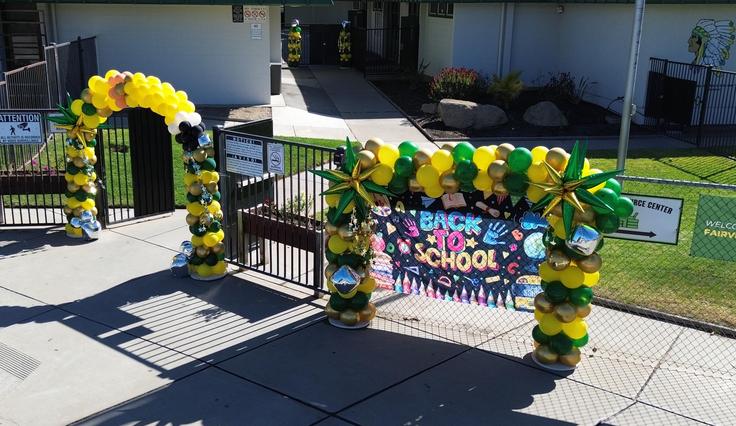 Welcome back display at Fairview Middle School