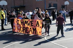 MLK march at Marshall Middle School - image for web