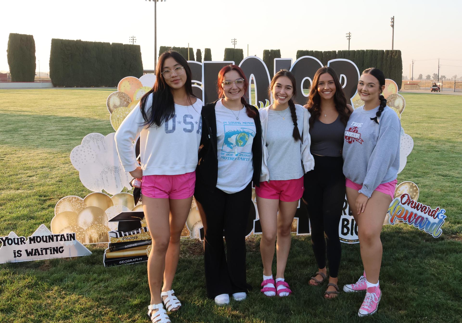 seniors and staff enjoying senior sunrise