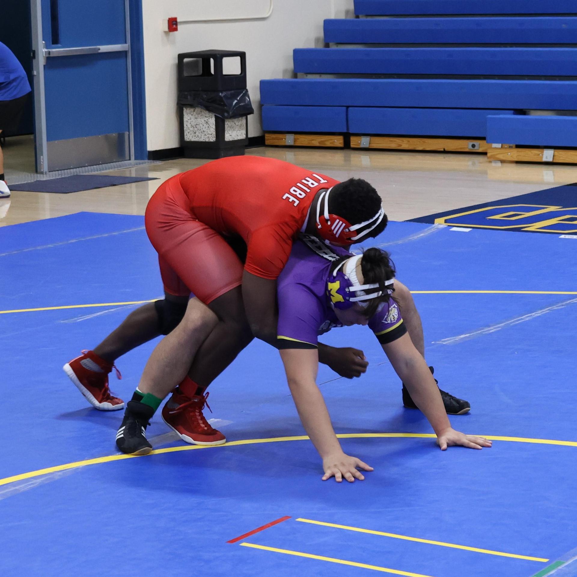 wrestlers in action at parlier