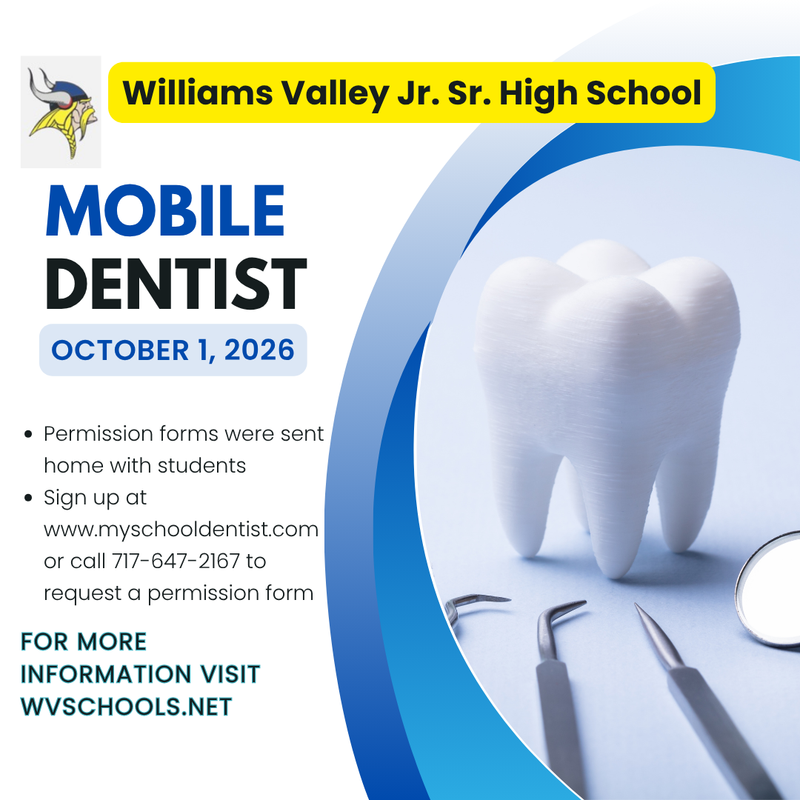 Mobile Dentist Coming to HS Oct. 1