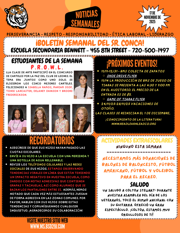 Weekly Parent Newsletter Spanish