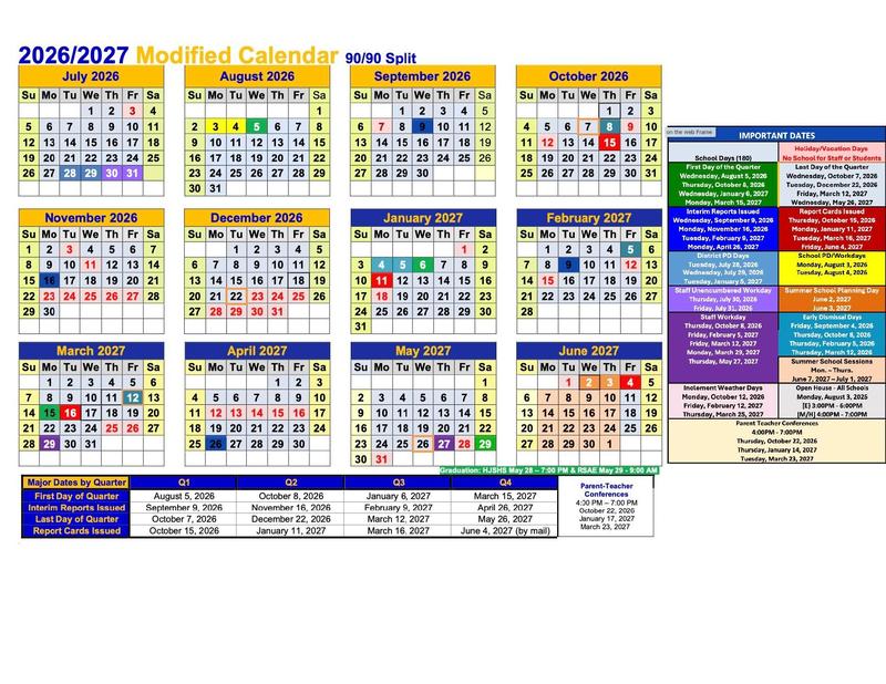 Jasper County School District 2026-2027 Academic Calendar Featured Photo