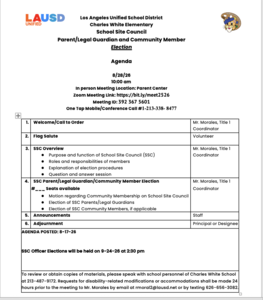 SSC Election Agenda