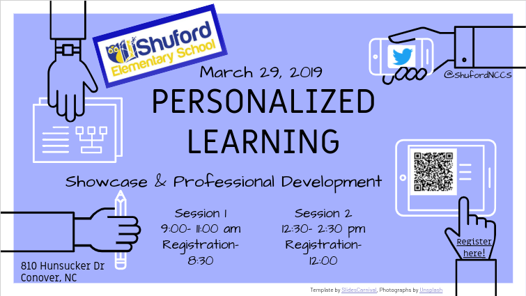 Invitation to Showcase and Professional Development for March 29, 2019