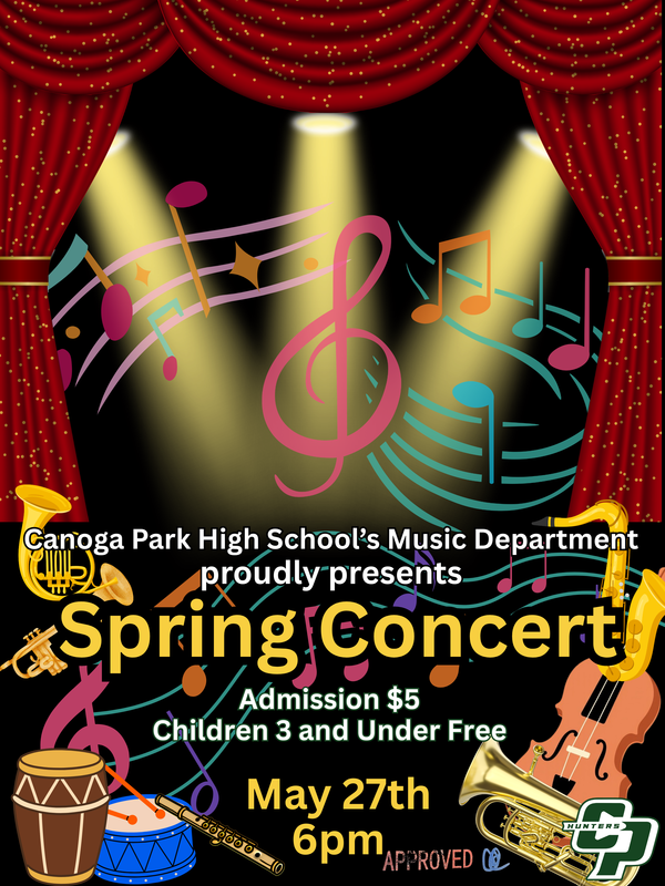 Spring Concert Wednesday May 27th at 6pm