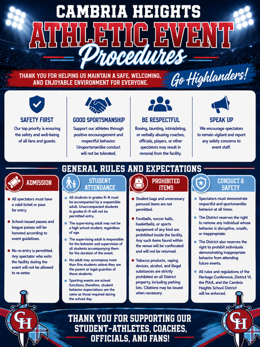 Updated Athletic Events Procedures 