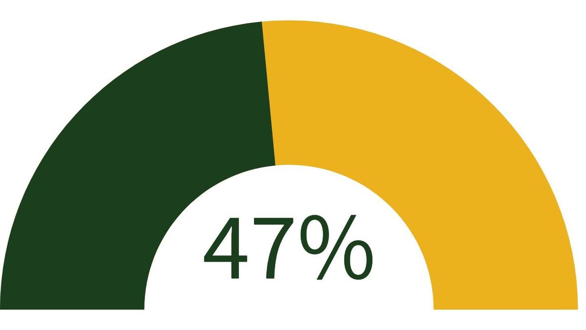 graphic showing 47% of goal reached