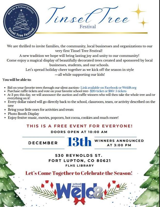 Tinsel Tree Festival Informational Flyer Image