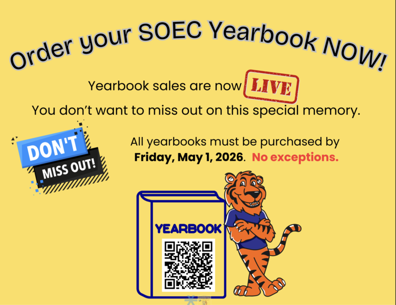 Order your SOEC Yearbook NOW!!! Featured Photo