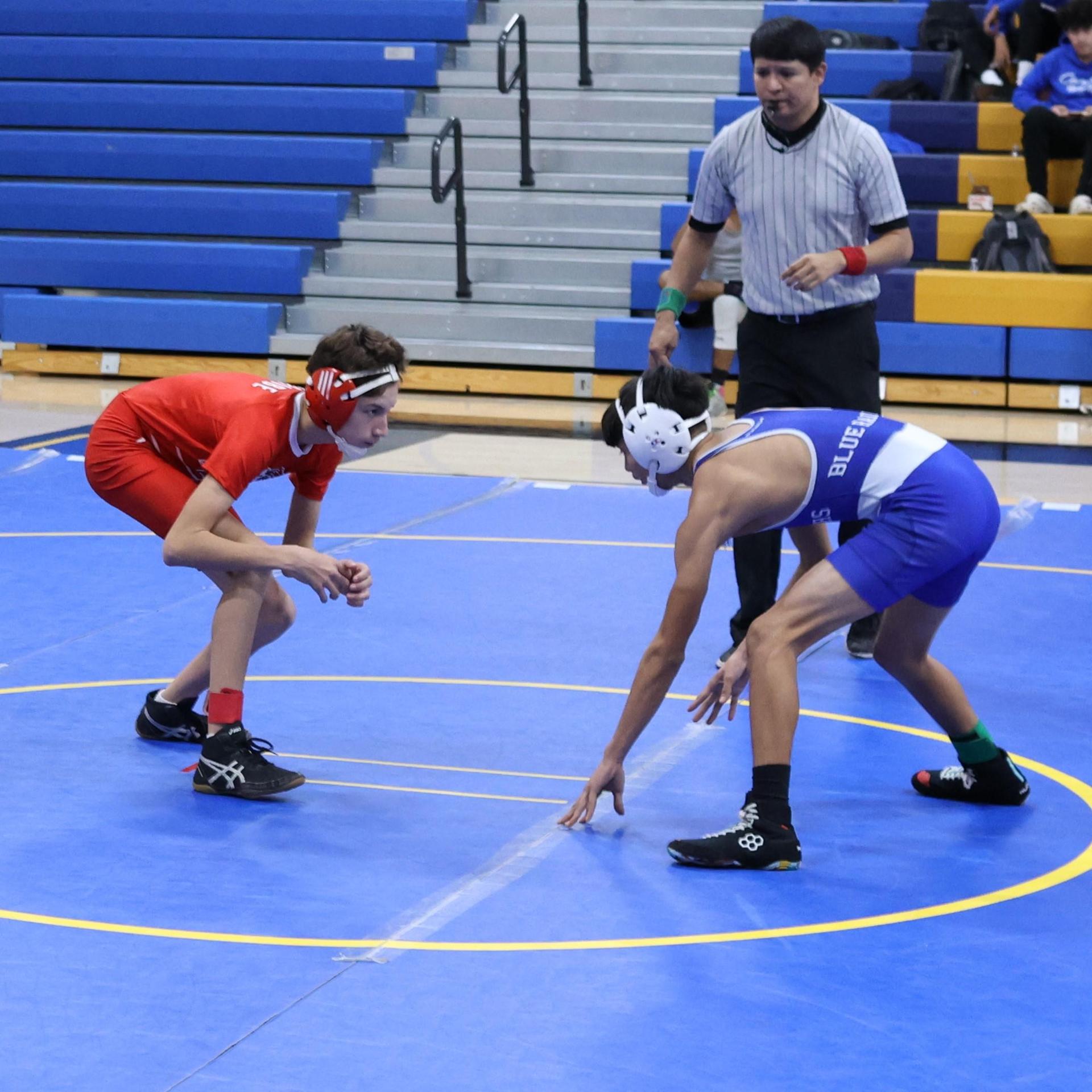 wrestlers in action at parlier