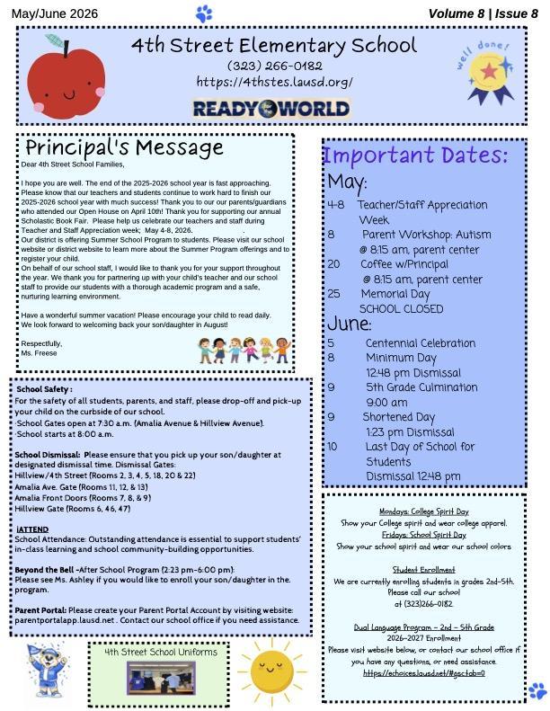 May/June Parent Newsletter