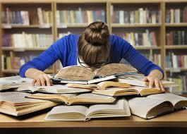 student with books
