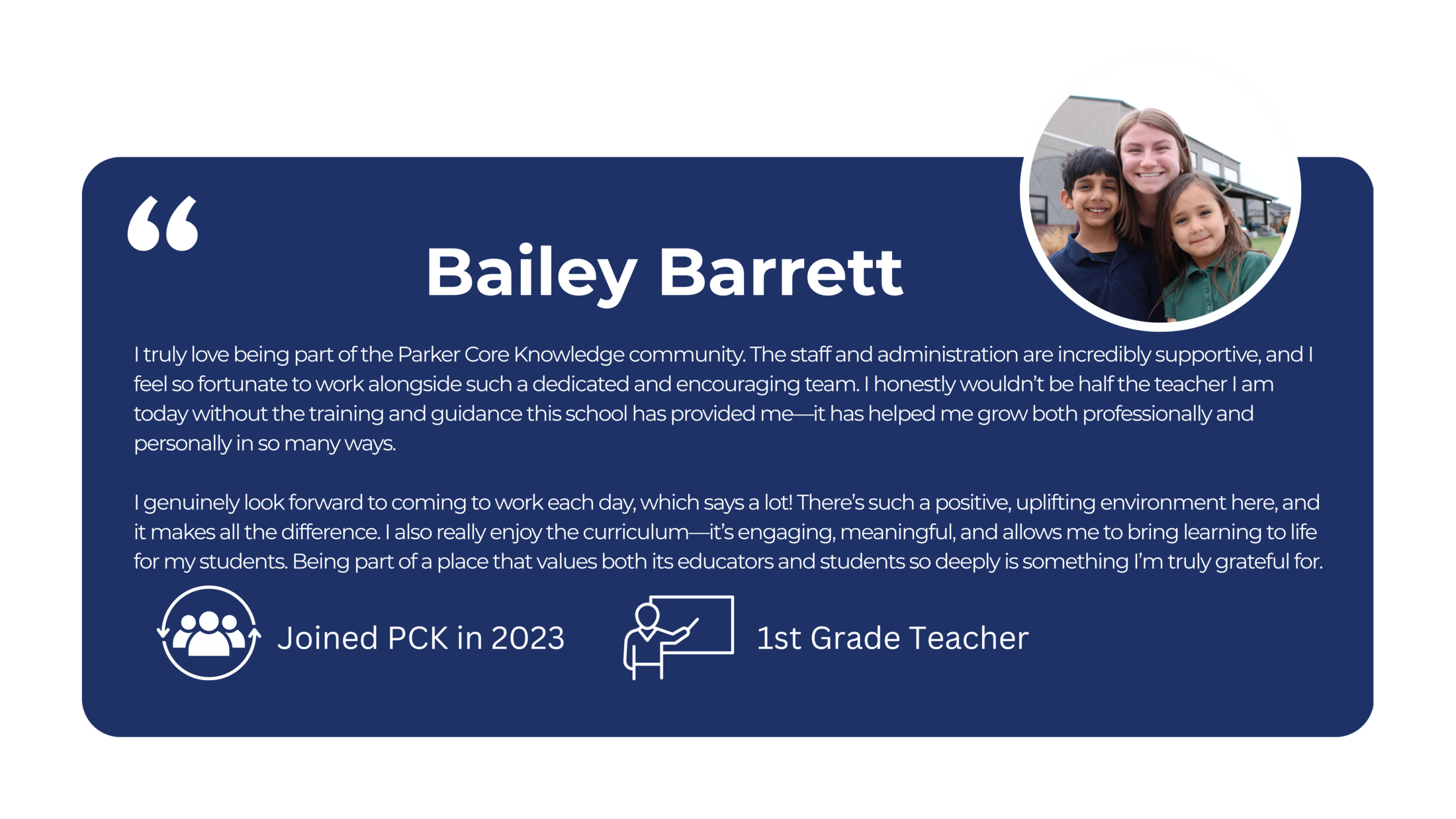 Why Teach at PCK? – Careers – Parker Core Knowledge