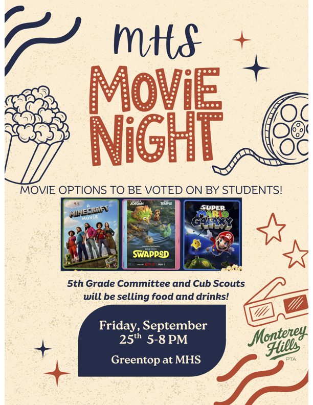 MHS Movie Night - Fri. Sep. 25 Featured Photo