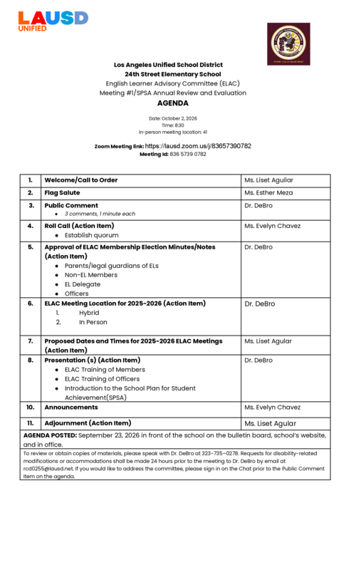 agenda