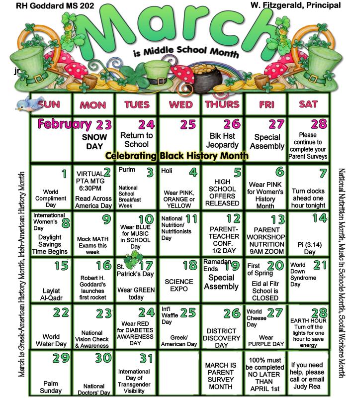 March calendar