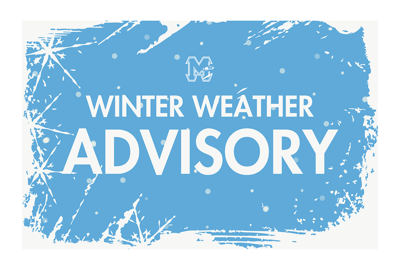 a light blue background with snowflakes and ice crystals