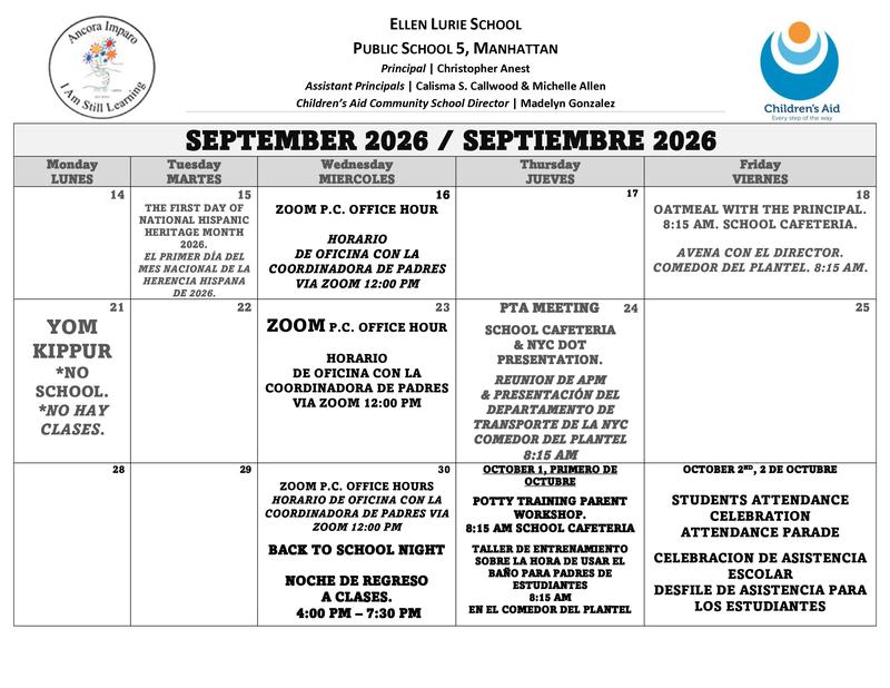 September Calendar Featured Photo