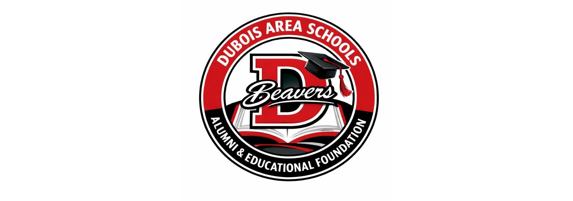 Logo for Dubois Area Schools Alumni and Educational Foundation featuring a beaver.