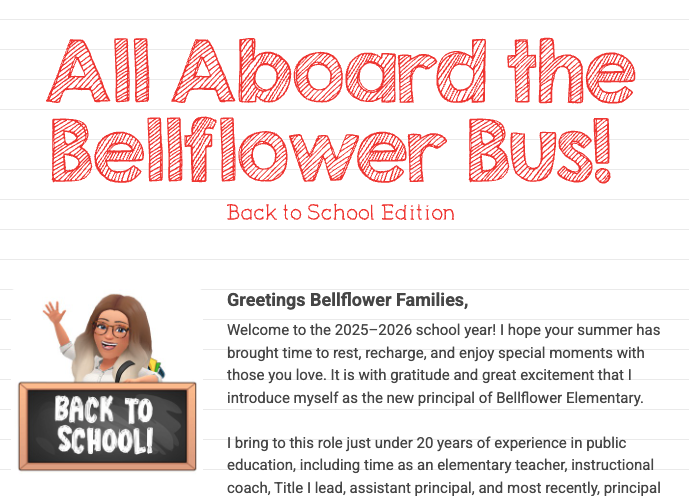 This is the front of the newsletter.