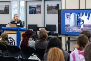 Martha Rial displays one of her photos