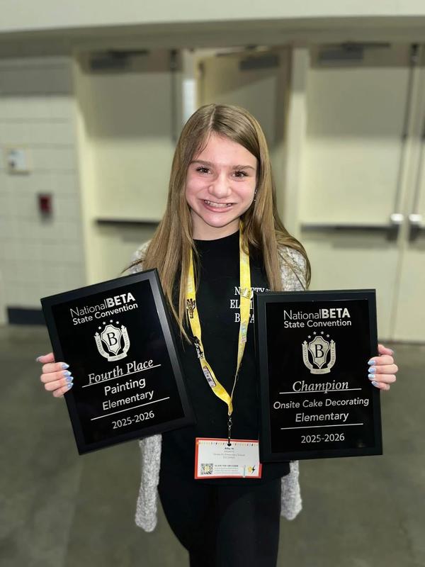 girl with awards