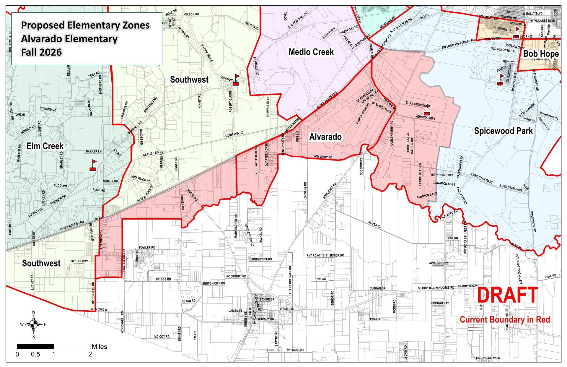 Proposed Alvarado ES Zones