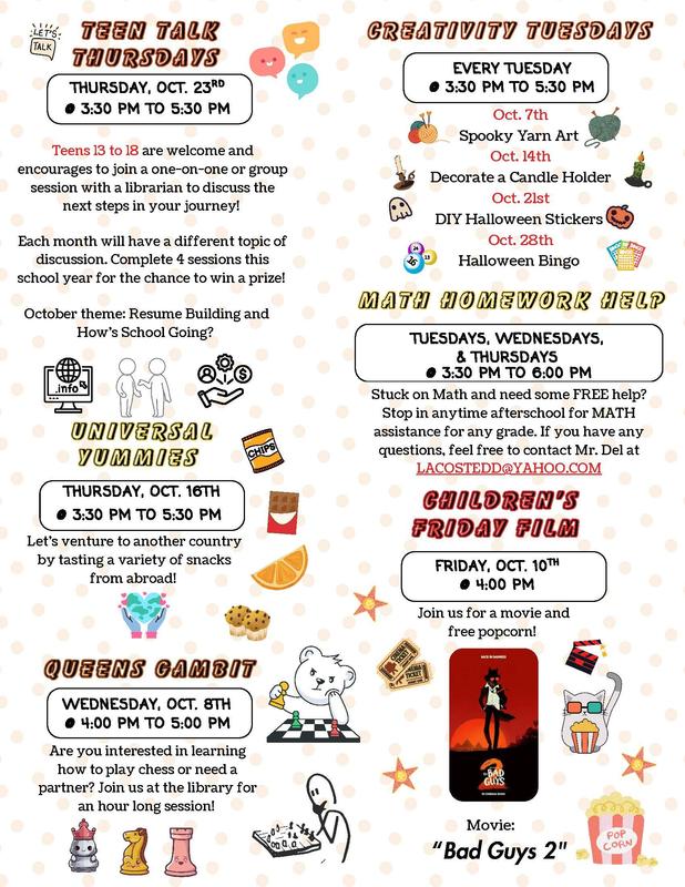 October calendar page 2